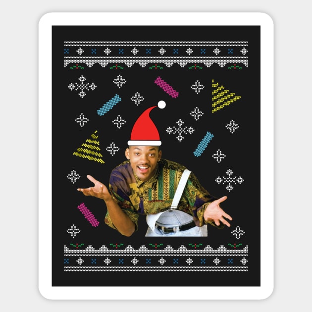 Fresh Prince Of Bel Air Will Smith Christmas Knit Pattern Sticker by Nova5